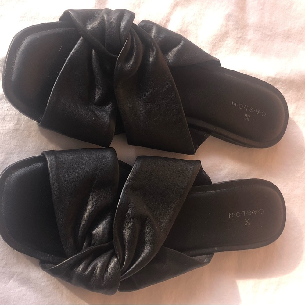 Caslon Black Women's Slide Sandals Sz 8